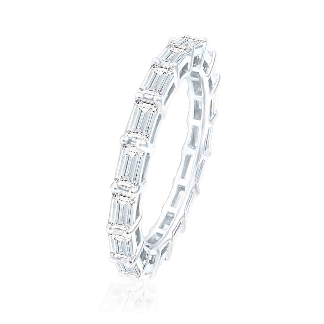 Emerald Cut Diamond Eternity Band Ring LR11024A